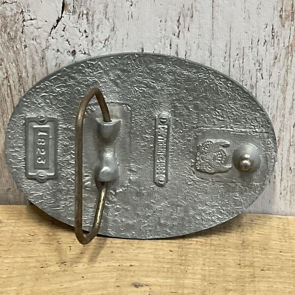 The United States of America Belt Buckle 1986 Mens Patriotic Goldtone Center - Picture 4 of 6